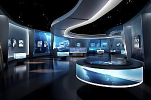 科技展厅现代高清效果图