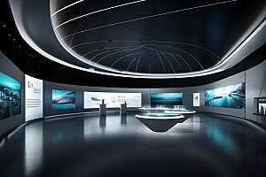 科技展厅展示规划高清效果图