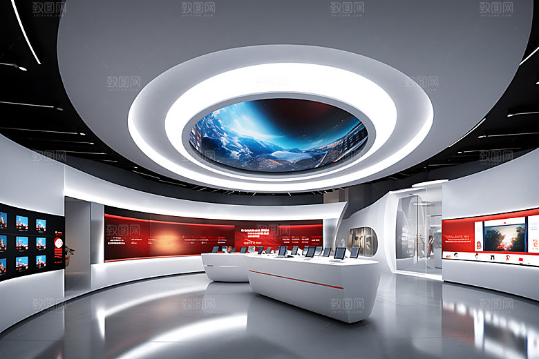 科技展厅展示规划现代效果图