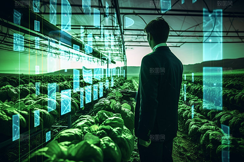 农业科技农产品助农摄影图