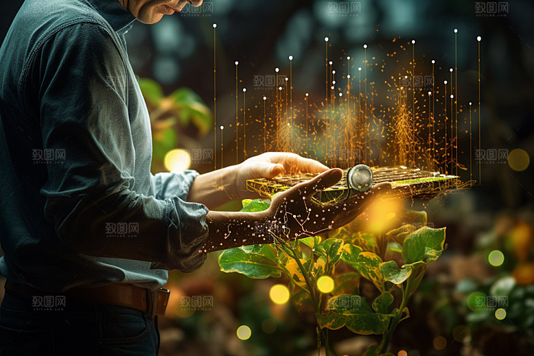 农业科技科研种植摄影图