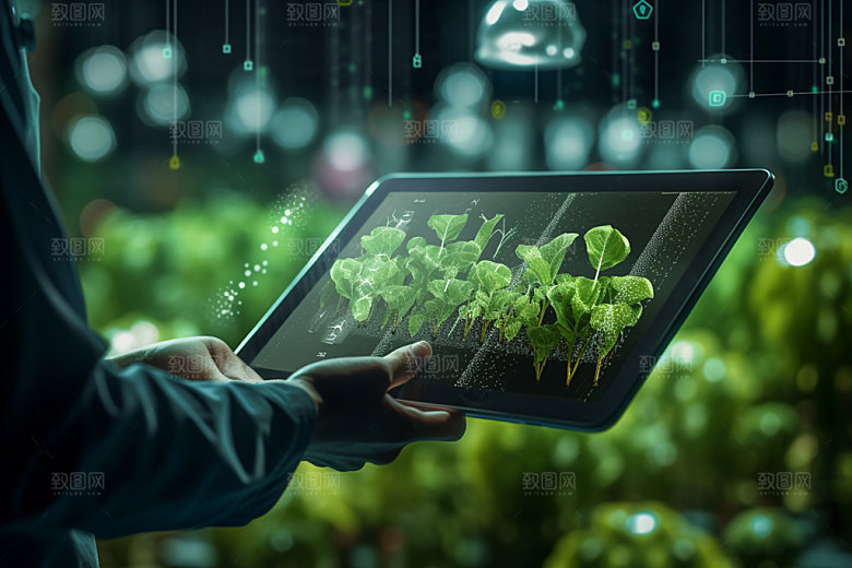 农业科技助农种植摄影图