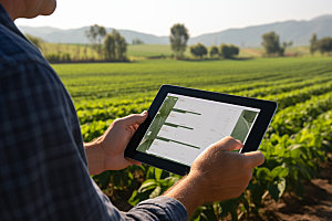 农业科技助农种植摄影图