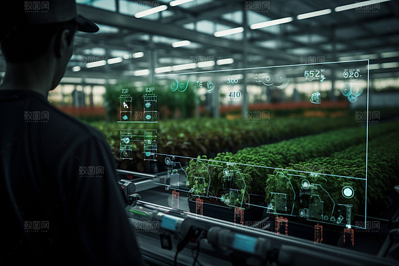 农业科技农产品科研摄影图