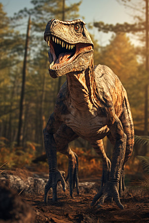 恐龙模型3D插画