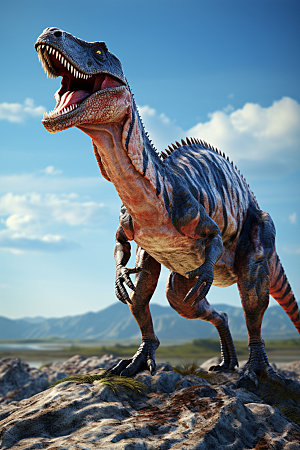 恐龙模型古生物插画