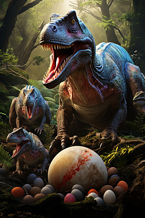 恐龙古生物高清插画