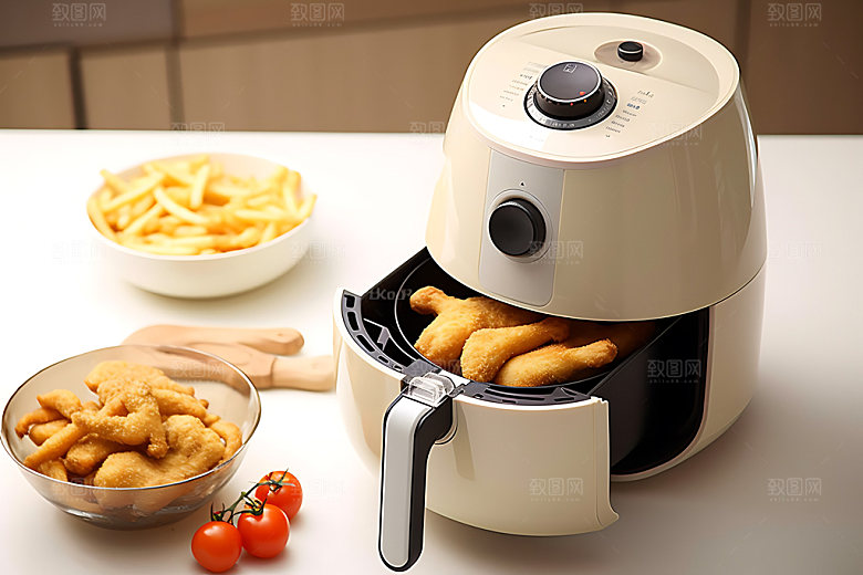 空气炸锅家用电器烹饪工具效果图