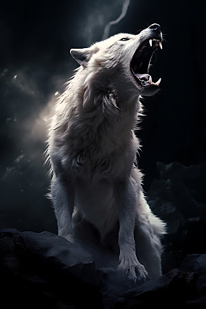 狼动物自然摄影图