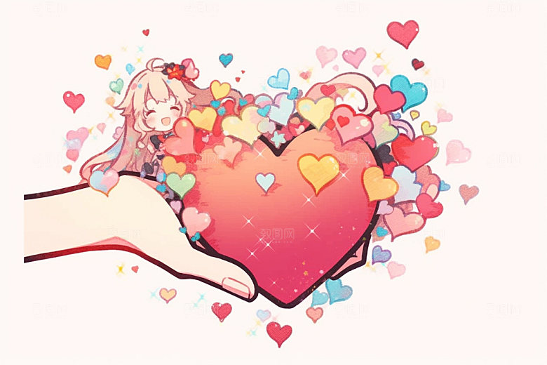 情人节手绘插画表白矢量元素