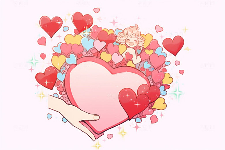 情人节手绘插画卡通矢量元素