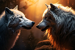 野狼狼性文化自然摄影图