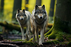 野狼企业精神自然摄影图