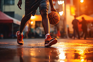 篮球特写健身摄影图