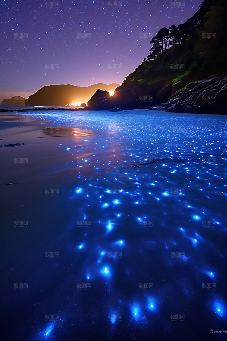 蓝眼泪海水高清摄影图