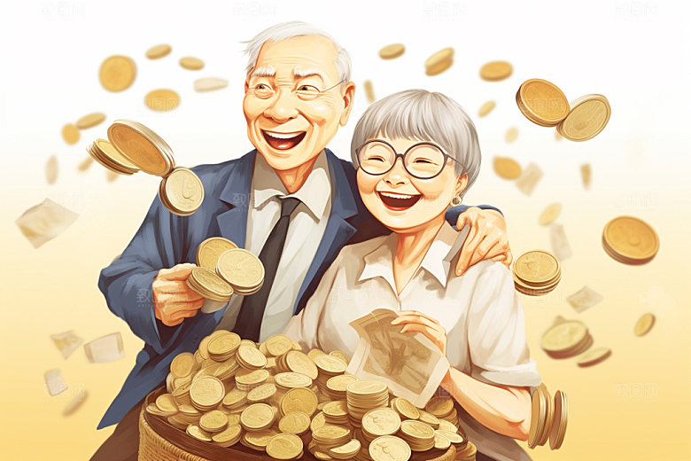 敬老宣传老年人高清插画