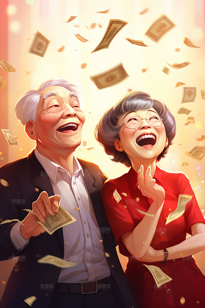 敬老宣传手绘养老插画