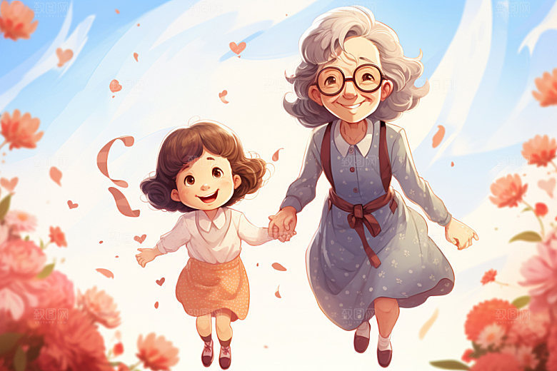 老人温馨老年素材