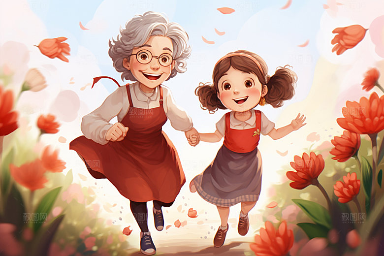 老人人物温馨素材