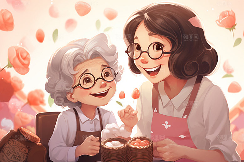 老人重阳节人物素材
