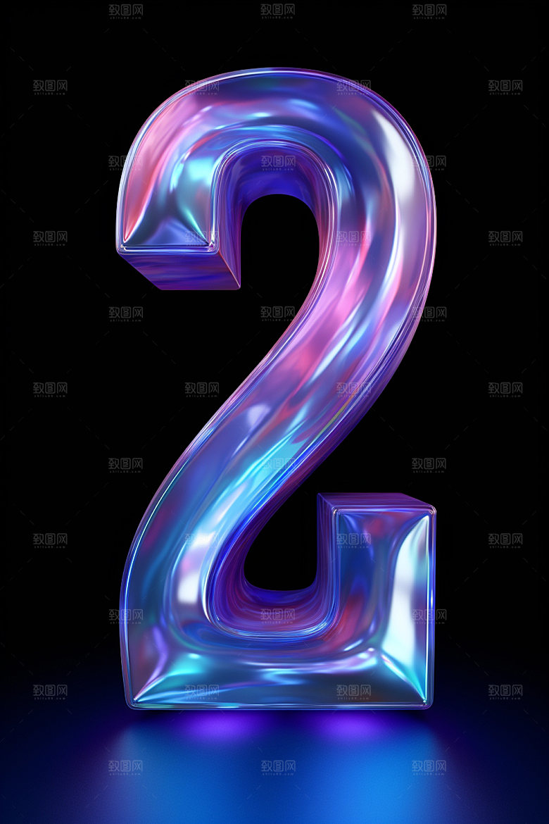 镭射数字3D倒计时元素