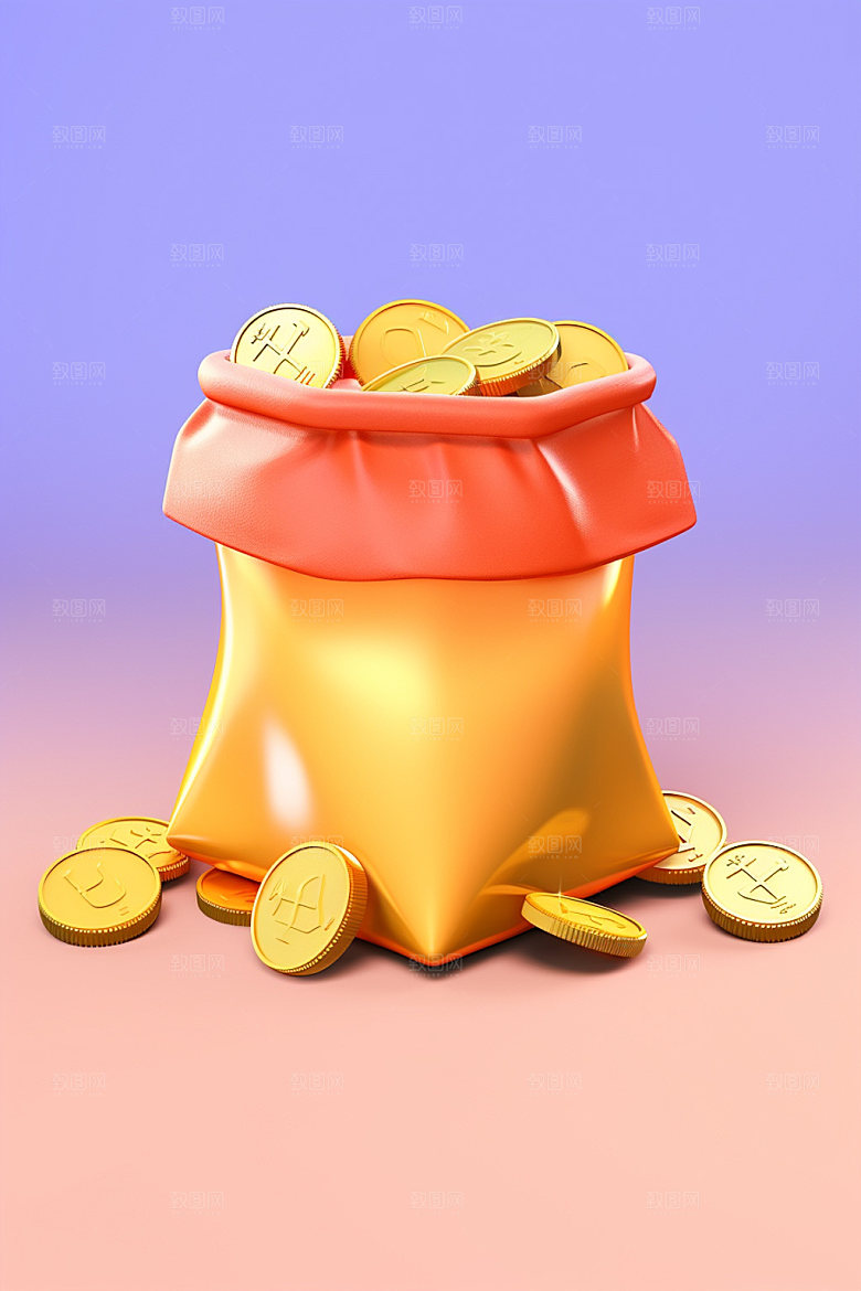 电商促销优惠购物金币模型素材