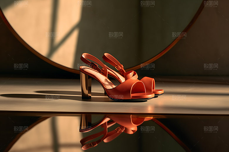 女士凉鞋鞋类商品摄影图