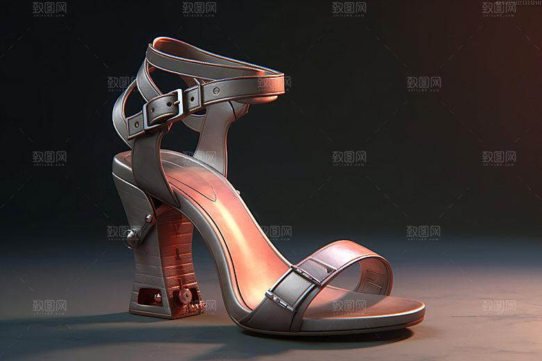 女士凉鞋高清商品摄影图