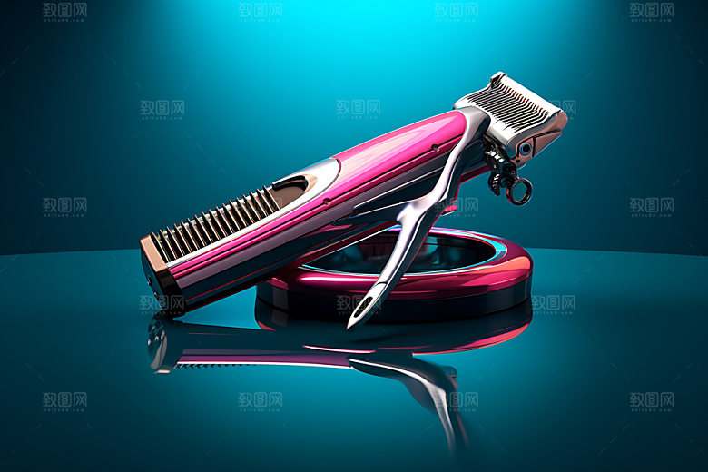 理发工具美容美发高清模型