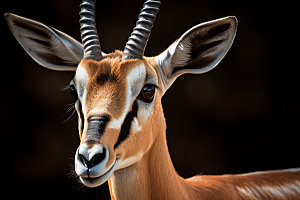 羚羊野生动物保护动物摄影图