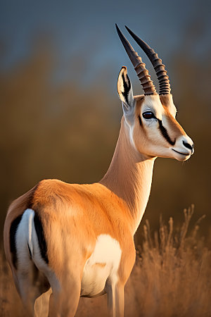 羚羊保护动物哺乳动物摄影图