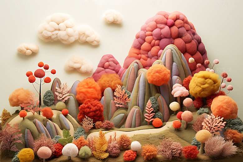 立秋秋天草垛风景画
