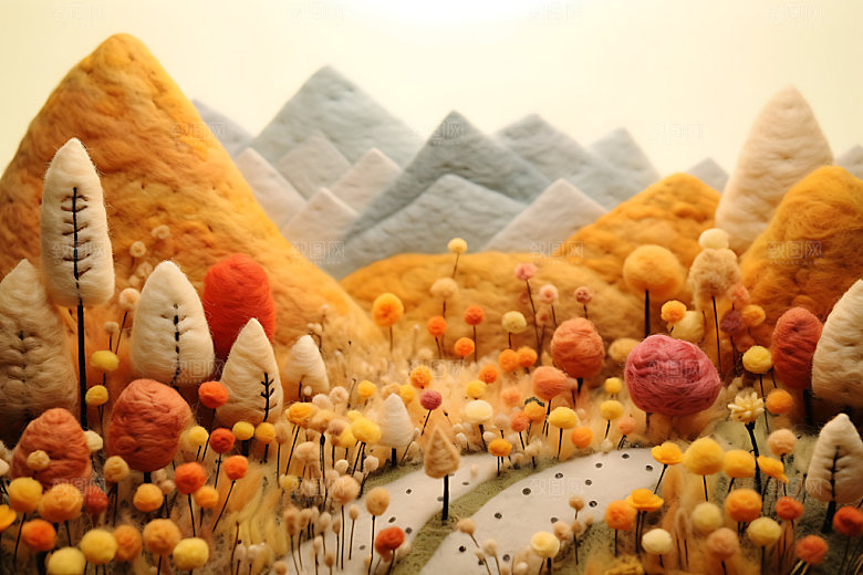 立秋原野质感风景画