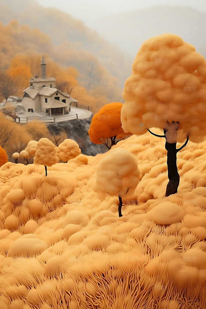 立秋秋天原野风景画