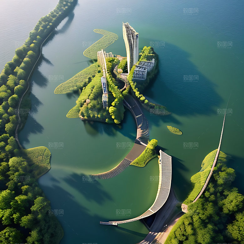 秋分风格化3D艺术字
