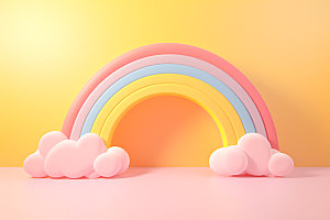 立体彩虹童趣3D效果图