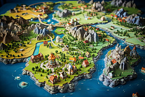 3D游戏地图高清渲染模型