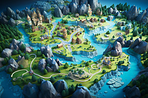 3D游戏地图高清自然模型