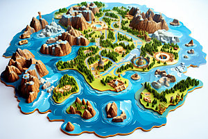 3D游戏地图地理户外模型