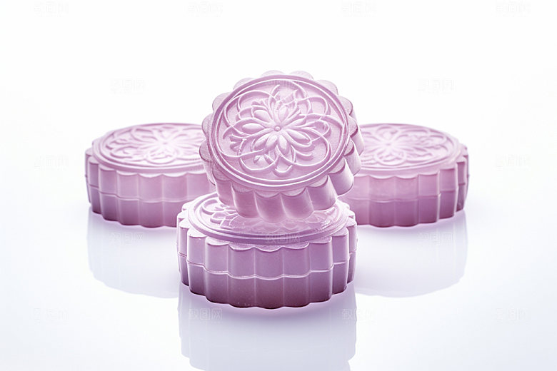 冰皮月饼3D透明效果图