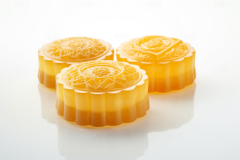 冰皮月饼传统点心甜点效果图