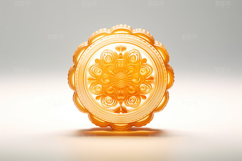 冰皮月饼传统点心立体效果图