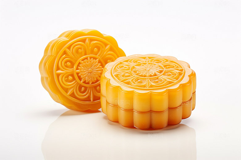 冰皮月饼3D甜点效果图