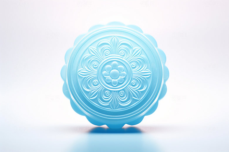 冰皮月饼立体传统点心效果图