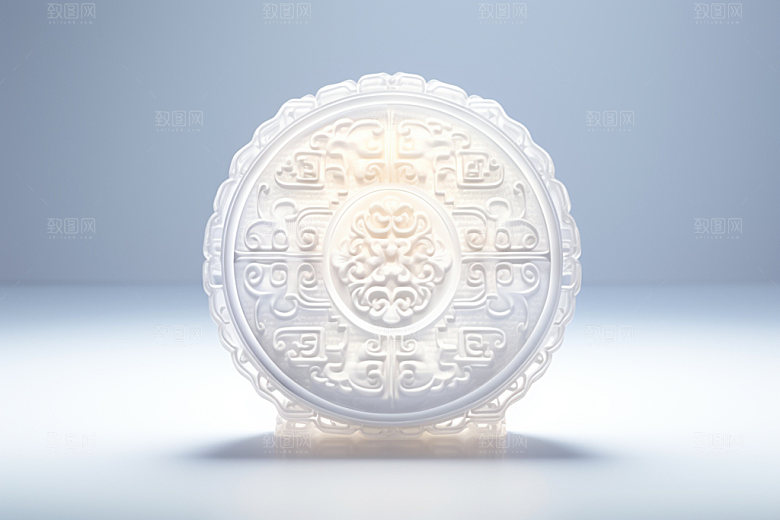 冰皮月饼传统点心模型效果图