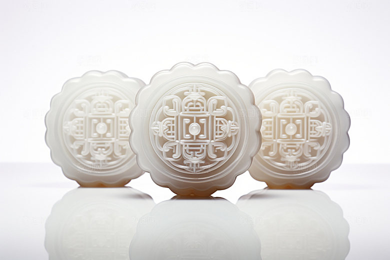 冰皮月饼3D美食效果图