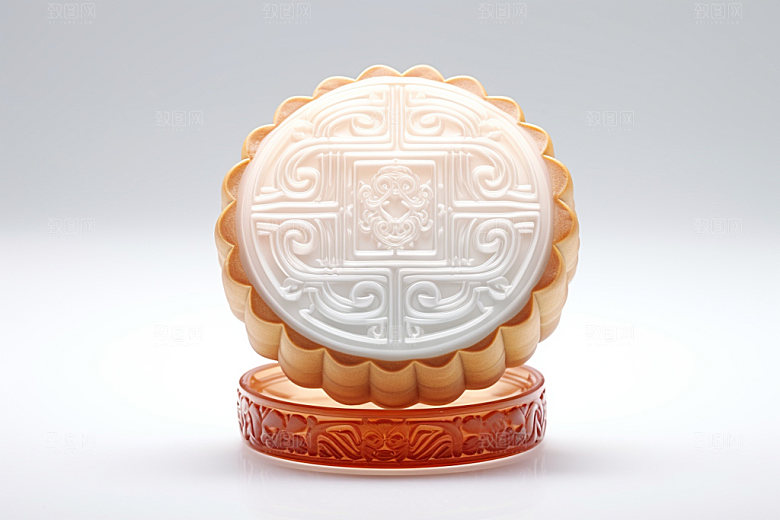 冰皮月饼美食立体效果图