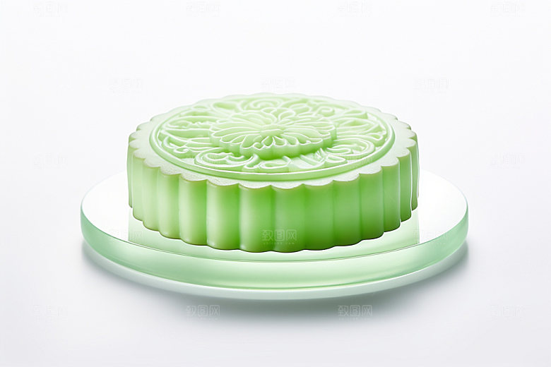 冰皮月饼彩色月饼立体效果图