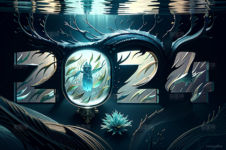 2024年跨年时尚艺术字