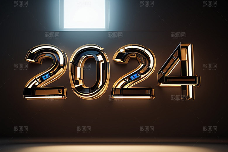 2024年年会3D艺术字